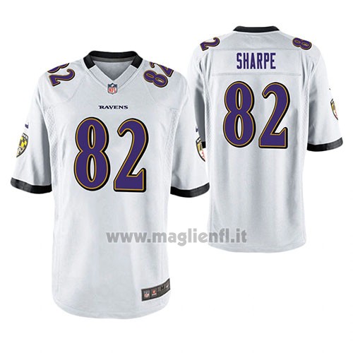 Maglia NFL Game Baltimore Ravens Shannon Sharpe Bianco